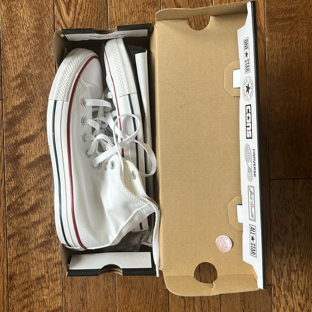 Brand New White Converse High Top Size 7.5